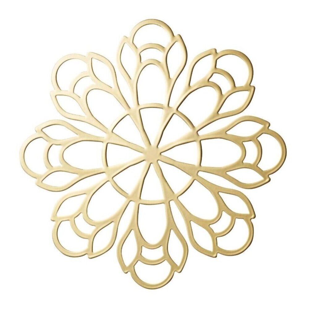 YAMAZAKI Stella Wall Display, Floral, Gold, 2 pieces